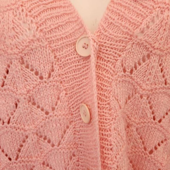 French chic vintage pink cardigan sweater pink M-L knit sezane. No tags. - Picture 5 of 6